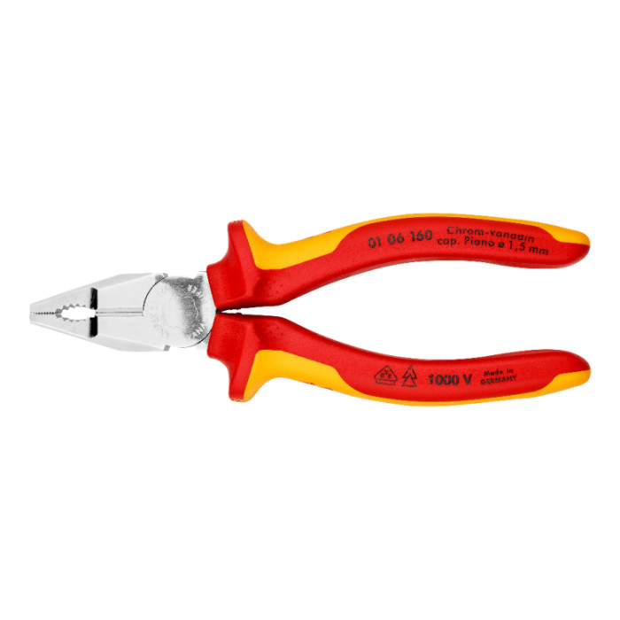 Плоскогубцы комбинированные диэлектрические KNIPEX 160 мм 01 06 160