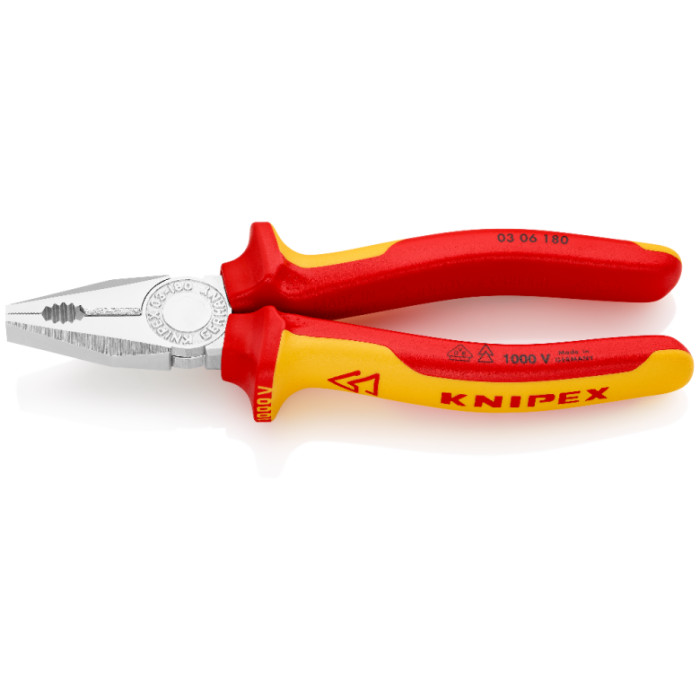 Плоскогубцы комбинированные диэлектрические KNIPEX 180 мм 03 06 180 - изображение 2