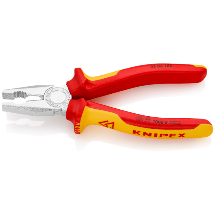 Плоскогубцы комбинированные диэлектрические KNIPEX 180 мм 03 06 180 - изображение 3