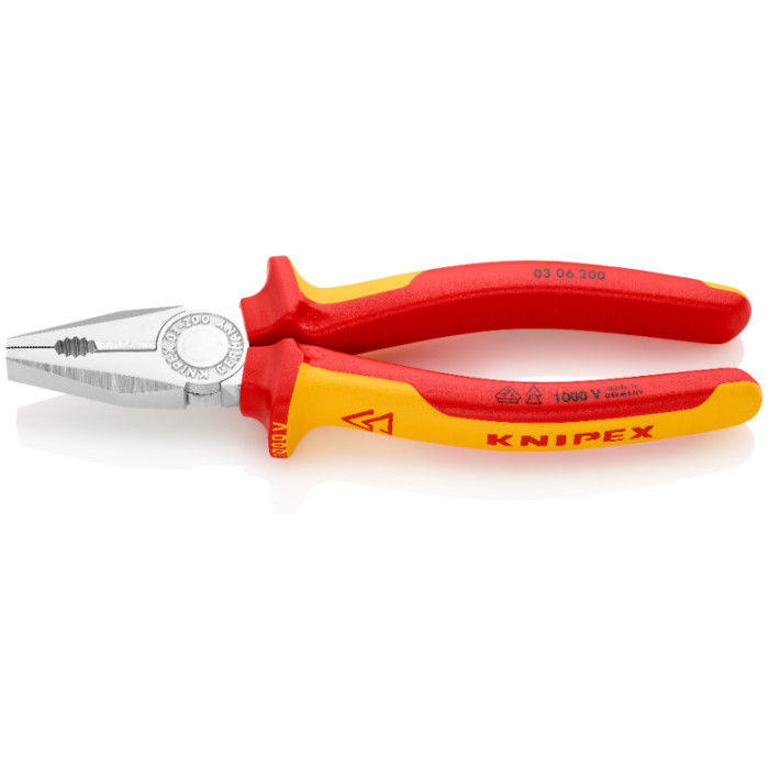 Плоскогубцы комбинированные диэлектрические KNIPEX 200 мм 03 06 200 - изображение 2