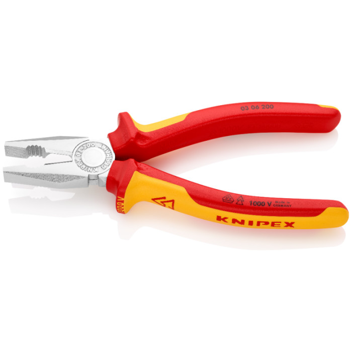 Плоскогубцы комбинированные диэлектрические KNIPEX 200 мм 03 06 200 - изображение 3