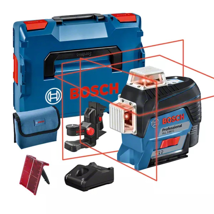 Лазерний нівелір акумуляторний BOSCH GLL 3-80 C Professional 0601063R02