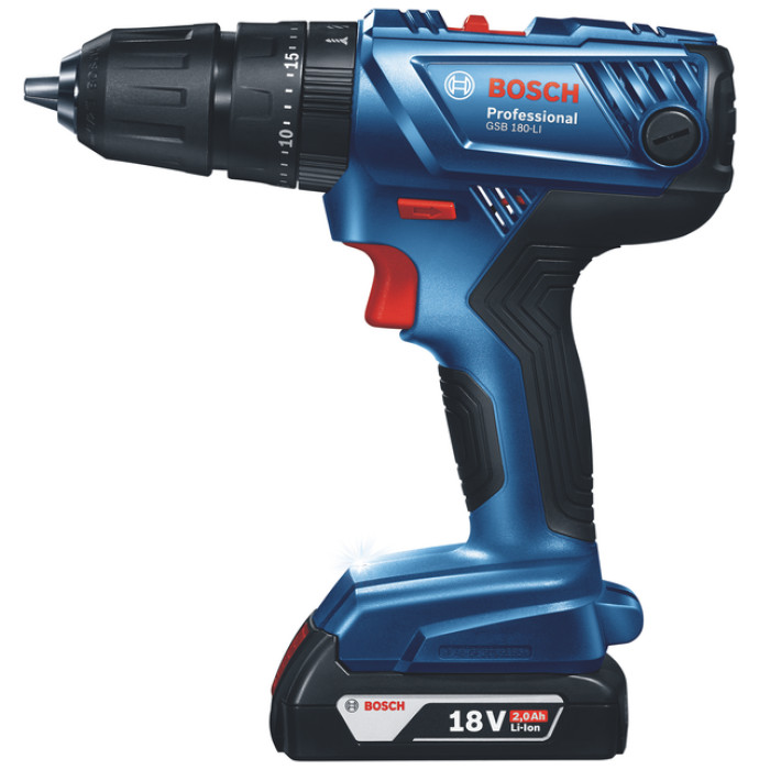 Дрель-шуруповерт ударная аккумуляторная BOSCH GSB 180-LI Professional 06019F8307 - изображение 3