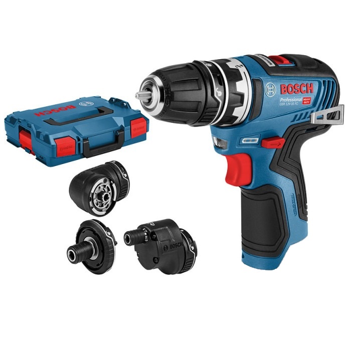 Дриль-шуруповерт акумуляторний зі змінними насадками BOSCH GSR 12V-35 FC Professional 06019H3003 без АКБ