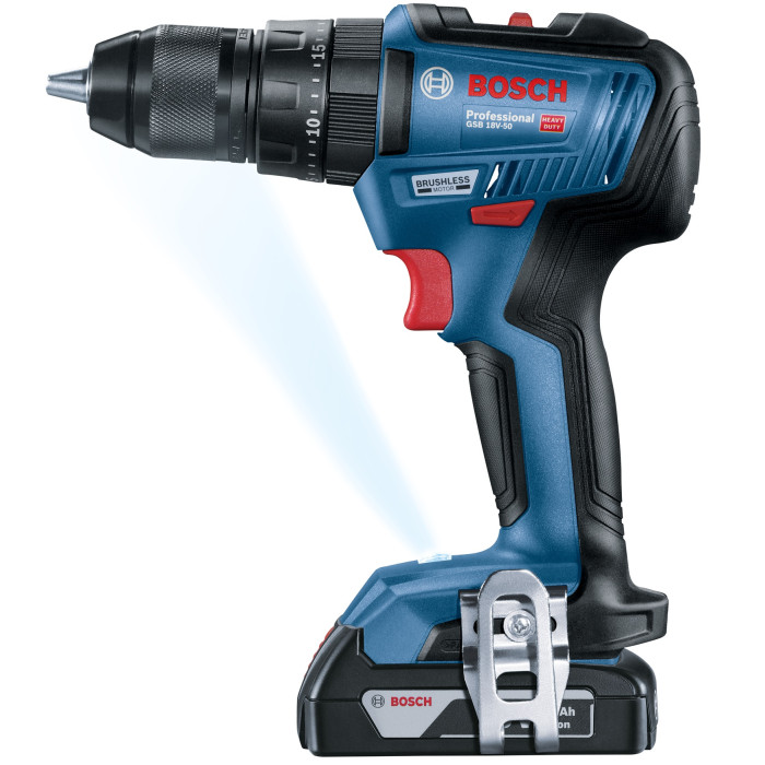 Дриль-шуруповерт ударний акумуляторний BOSCH GSB 18V-50 Professional 06019H5100 - зображення 3