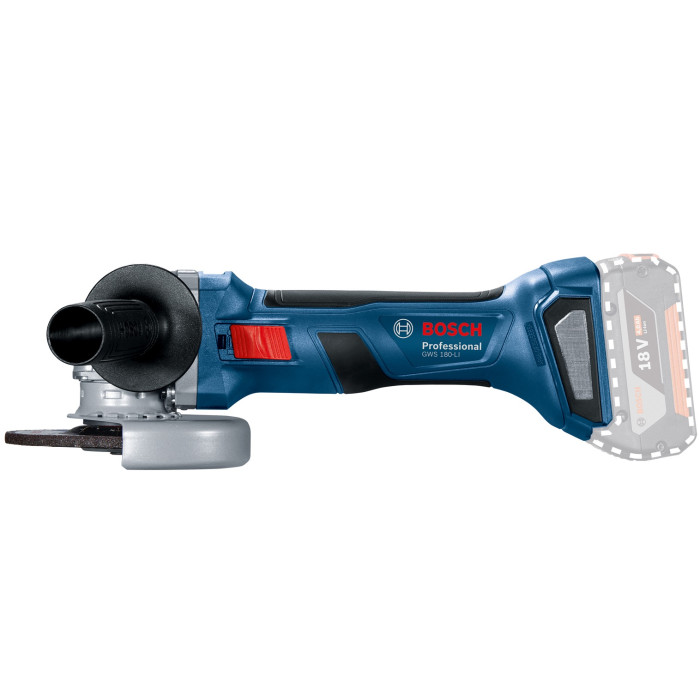 Угловая шлифмашина аккумуляторная BOSCH GWS 180-LI Professional 06019H9020 без АКБ - изображение 2