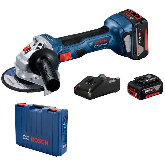 Угловая шлифмашина аккумуляторная BOSCH GWS 180-LI Professional 06019H9021
