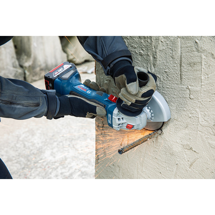 Угловая шлифмашина аккумуляторная BOSCH GWS 180-LI Professional 06019H9021 - изображение 12