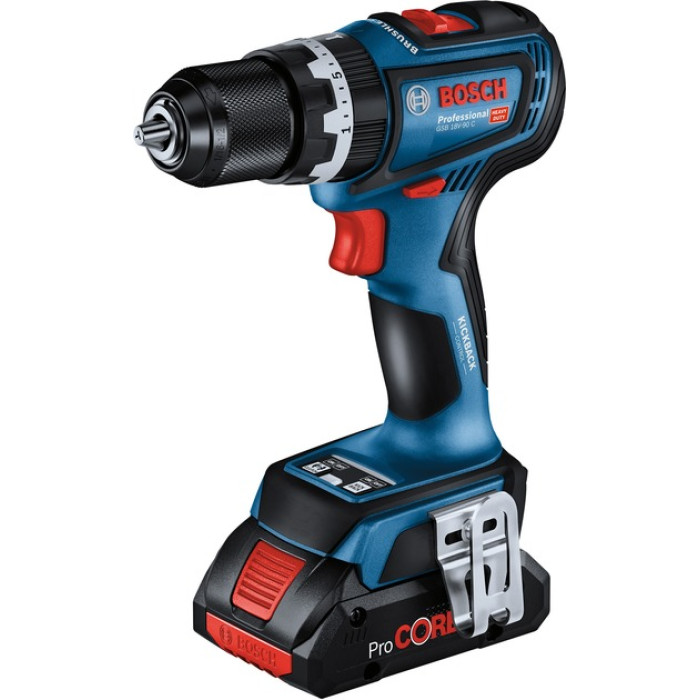 Дрель-шуруповерт ударная аккумуляторная BOSCH GSB 18V-90 C Professional 06019K6104 - изображение 2