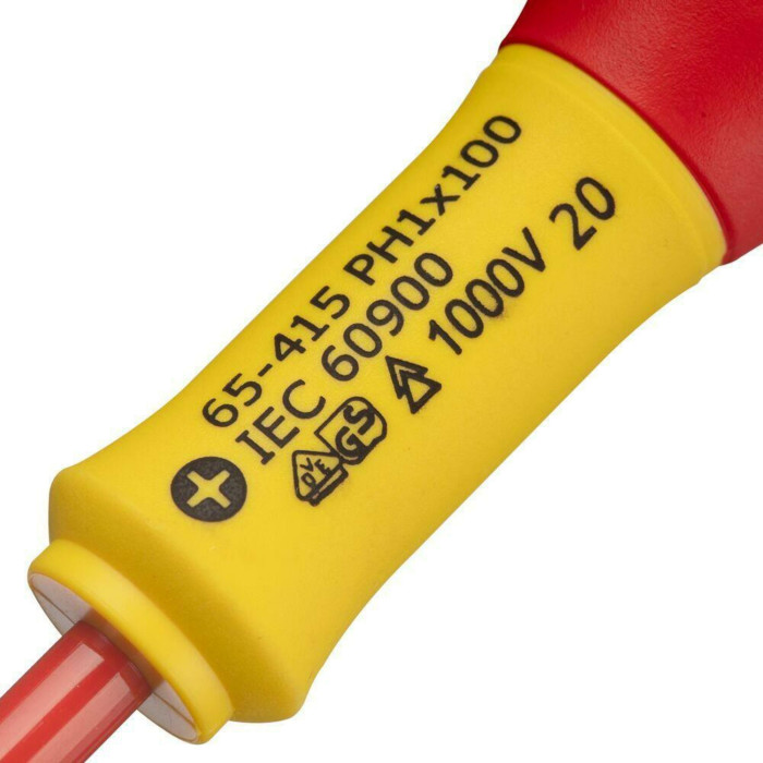 Викрутка діелектрична STANLEY FatMax VDE 1000V PH1х100 мм 0-65-415 - зображення 4