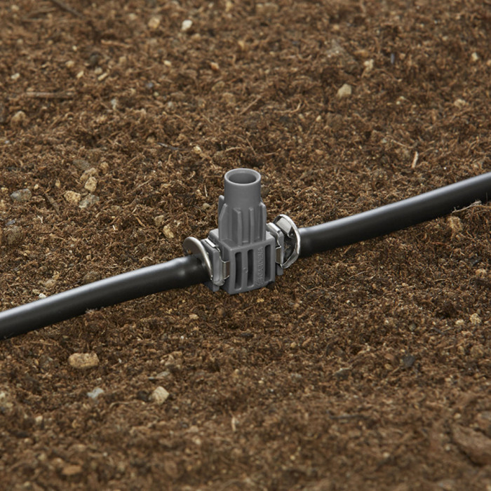 Конектор для шлангів Т-подібний Gardena Micro-Drip-System Quick Easy 08332-29.000.00 - зображення 2
