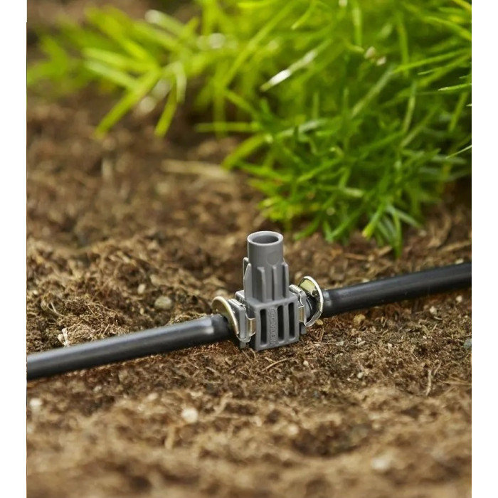 Конектор для шлангів Т-подібний Gardena Micro-Drip-System Quick Easy 08332-29.000.00 - зображення 3