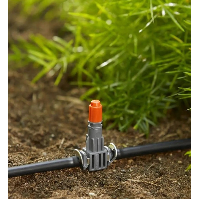 Конектор для шлангів Т-подібний Gardena Micro-Drip-System Quick Easy 08332-29.000.00 - зображення 4