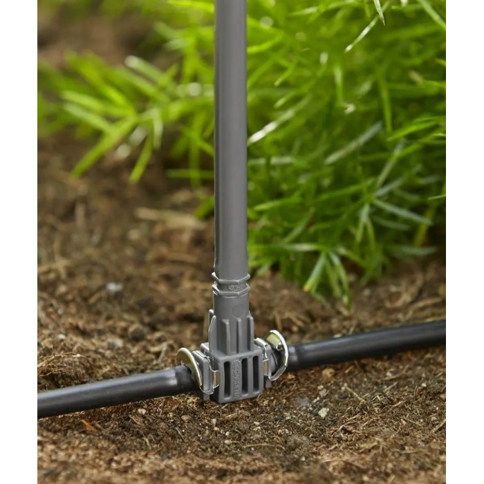 Конектор для шлангів Т-подібний Gardena Micro-Drip-System Quick Easy 08332-29.000.00 - зображення 5
