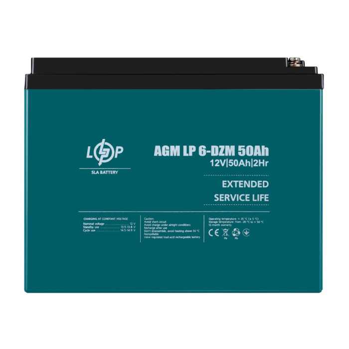Тяговый свинцово-кислотный аккумулятор LogicPower LP 6-DZM-50 Ah 10063