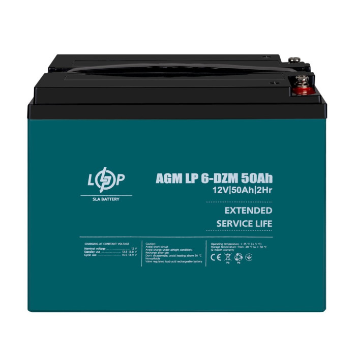 Тяговый свинцово-кислотный аккумулятор LogicPower LP 6-DZM-50 Ah 10063 - изображение 2
