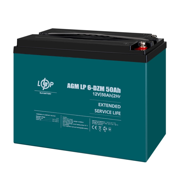 Тяговый свинцово-кислотный аккумулятор LogicPower LP 6-DZM-50 Ah 10063 - изображение 3