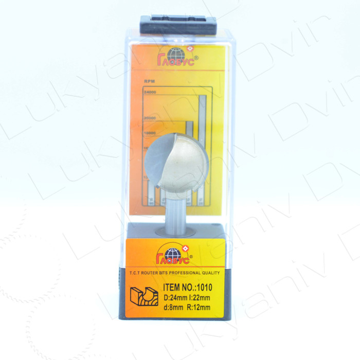 Фреза по дереву Глобус 1010 D24 l22 d8 R12