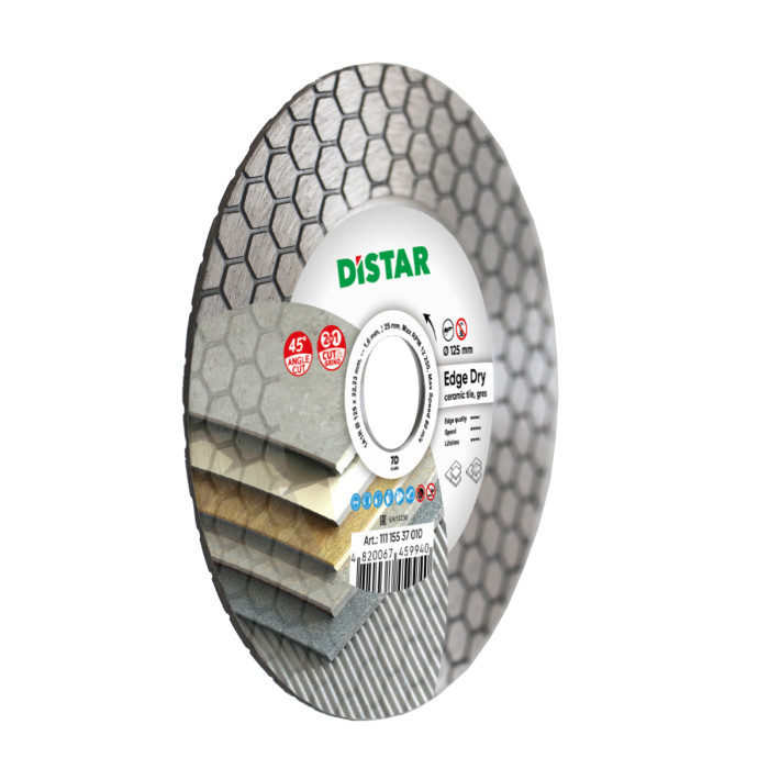 Комплект кожух накладний на КШМ Duster 45 115-125 мм та круг алмазний 125 мм Edge Dry 10115429016 - зображення 5