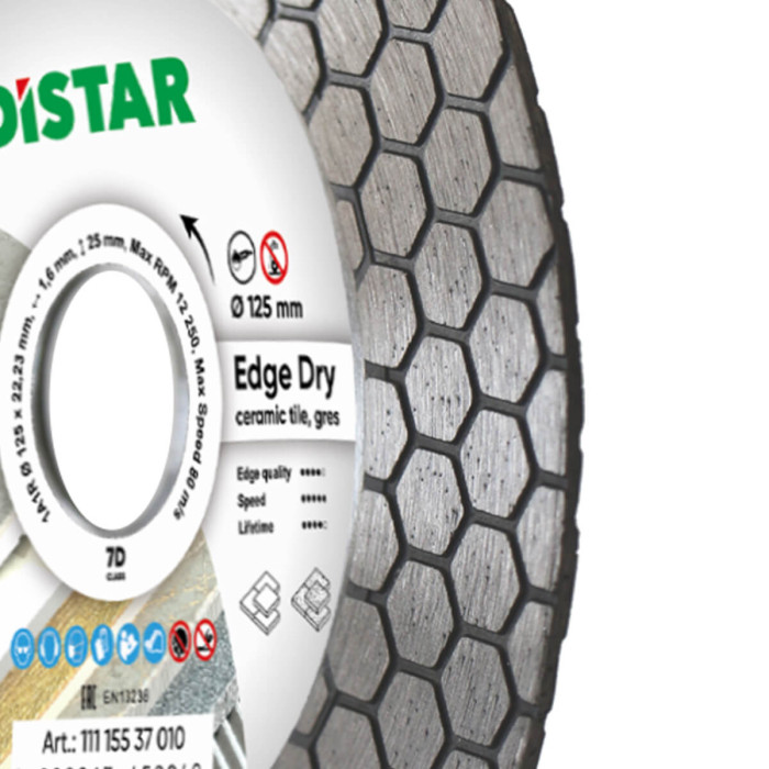 Комплект кожух накладний на КШМ Duster 45 115-125 мм та круг алмазний 125 мм Edge Dry 10115429016 - зображення 6