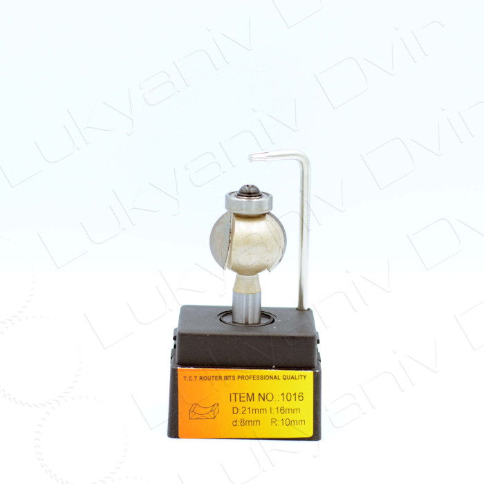 Фреза по дереву Глобус 1016 D21 l16 d8 R10 - изображение 2