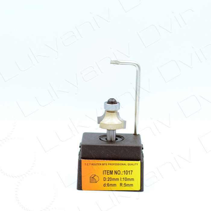 Фреза по дереву Глобус 1017 D20 l10 d6 R5 - изображение 2