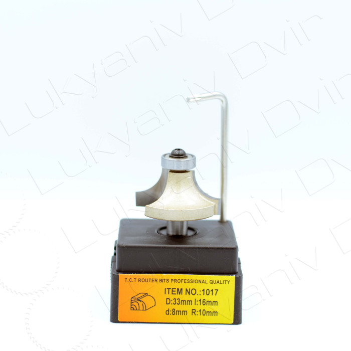 Фреза по дереву Глобус 1017 D33 l16 d8 R10 - изображение 2