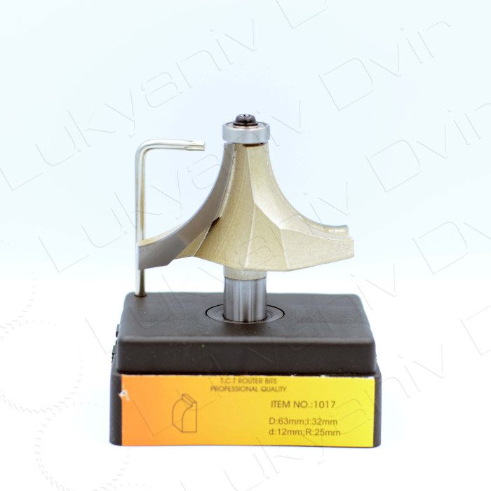 Фреза по дереву Глобус 1017 D63 l32 d12 R25 - изображение 2