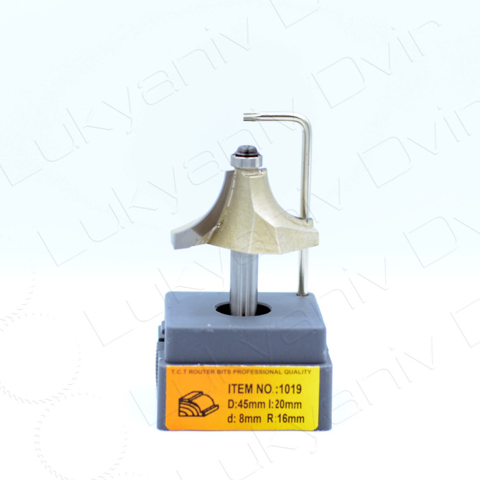 Фреза по дереву Глобус 1019 D45 l20 d8 R16 - изображение 2