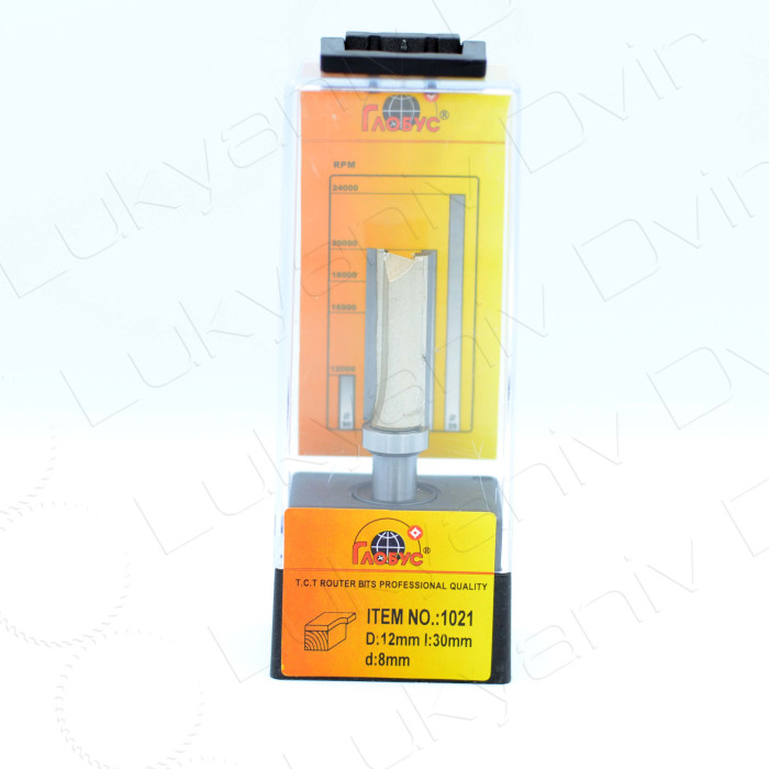 Фреза по дереву Глобус 1021 D12 l30 d8