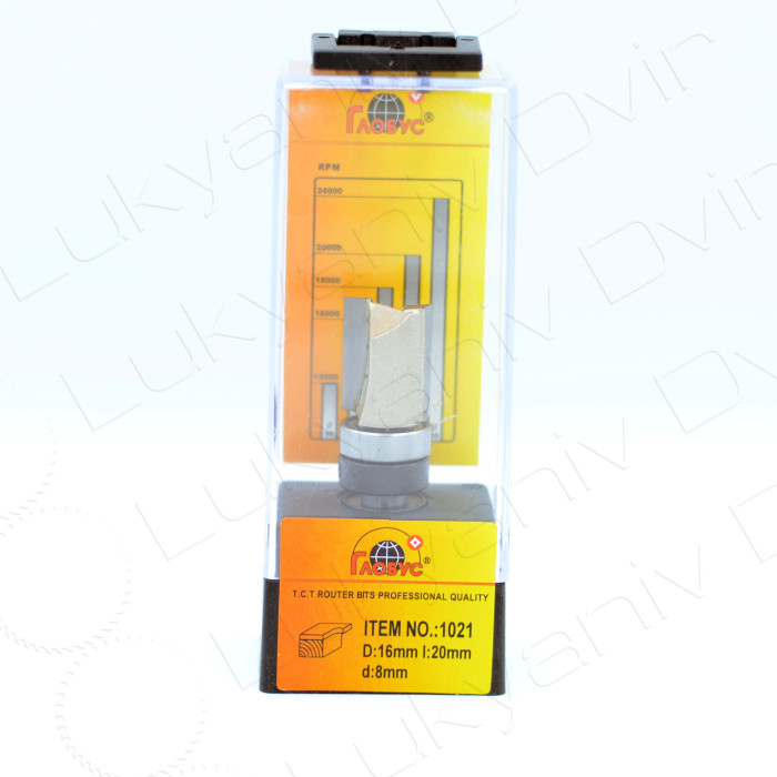 Фреза по дереву Глобус 1021 D16 l20 d8