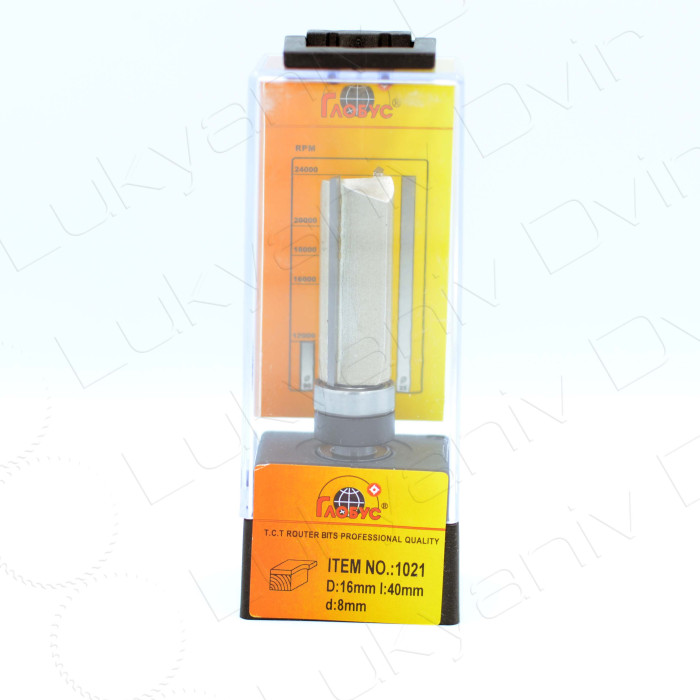 Фреза по дереву Глобус 1021 D16 l40 d8