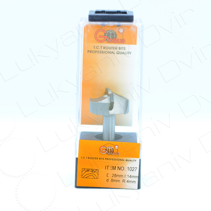 Фреза по дереву Глобус 1027 D28 l14 d8 R4