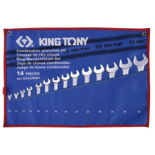 Ключі ріжково-накидні 14 шт KING TONY 10-32 мм 1214SRN01