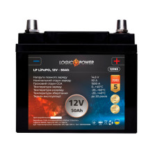 Аккумулятор для автомобиля LogicPower LP LiFePO4 12 В 50 Ач 12193
