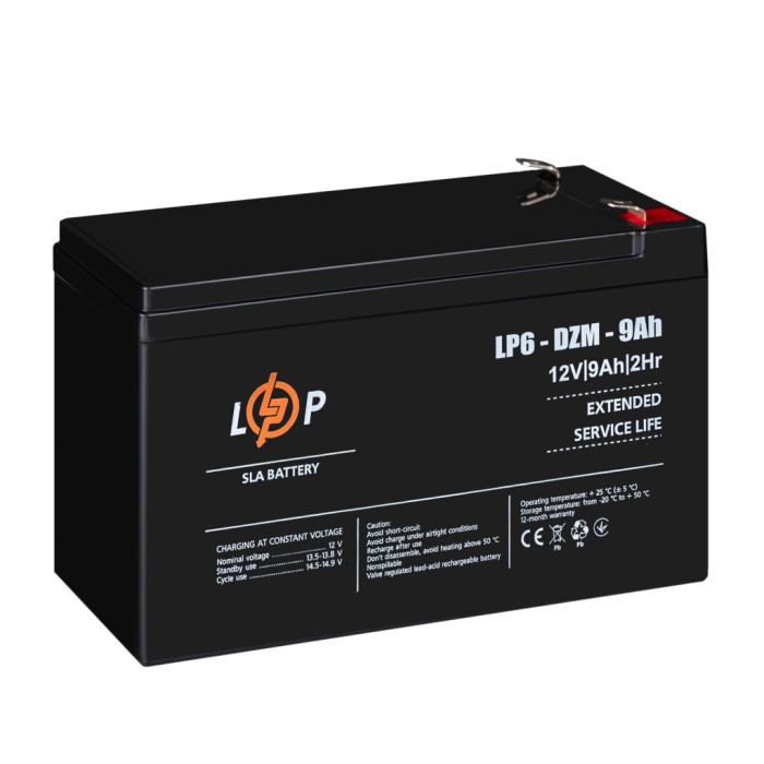 Тяговый свинцово-кислотный аккумулятор LogicPower LP 6-DZM-9 Ah 12654 - изображение 4
