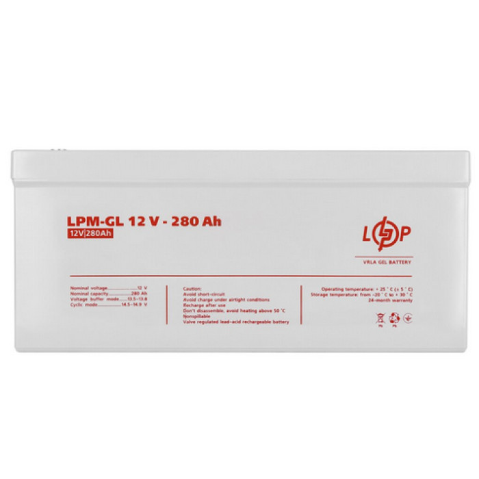 Аккумулятор LogicPower LPM-GL гелевый 12 В 280 Ач 13185 - изображение 3