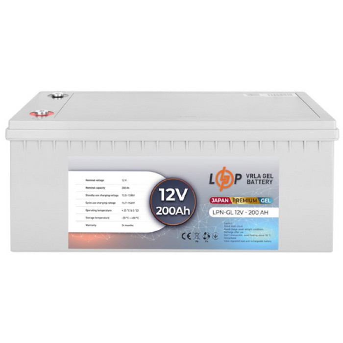 Акумулятор LogicPower LPN-GL гелевий Premium 12 В 200 Аг 13720 - зображення 4
