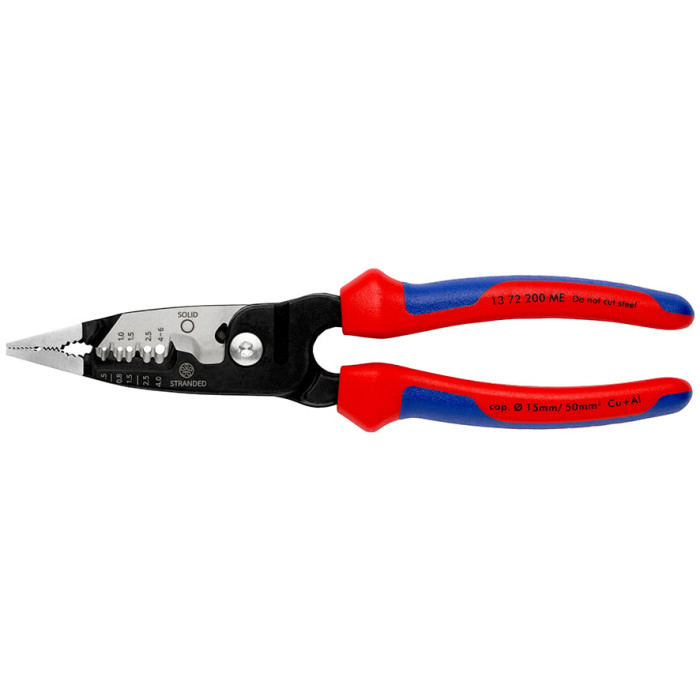 Багатофункціональні кліщі для електромонтажних робіт KNIPEX 0.5-6 кв.мм 13 72 200 ME