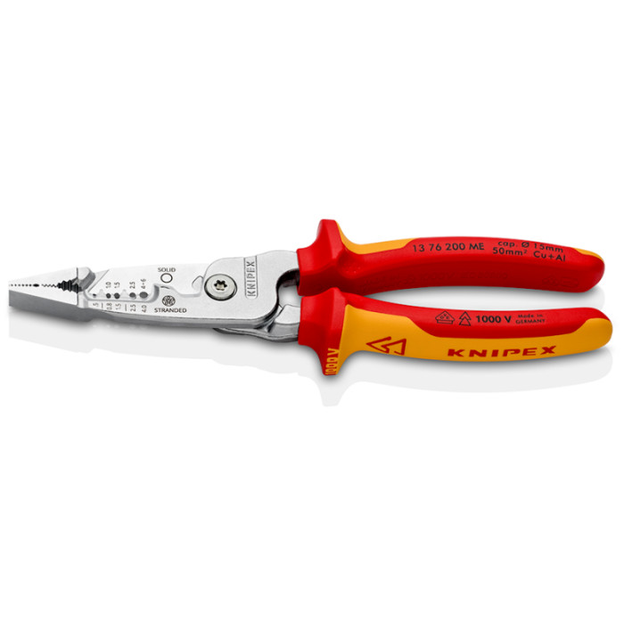 Багатофункціональні кліщі діелектричні KNIPEX WireStripper 0.5-6 кв.мм 13 76 200 ME - зображення 2