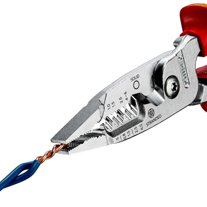 Багатофункціональні кліщі діелектричні KNIPEX WireStripper 0.5-6 кв.мм 13 76 200 ME - зображення 4