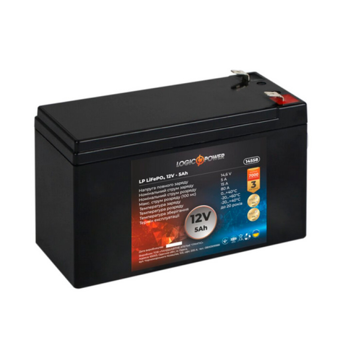 Аккумулятор LogicPower LP LiFePO4 12 В 5 Ач 14558 - изображение 2