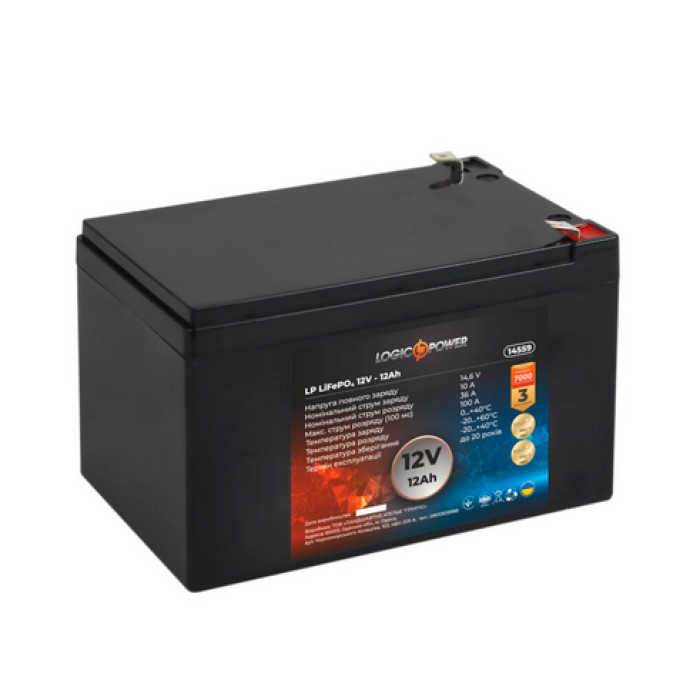 Аккумулятор LogicPower LP LiFePO4 12 В 12 Ач 14559 - изображение 2