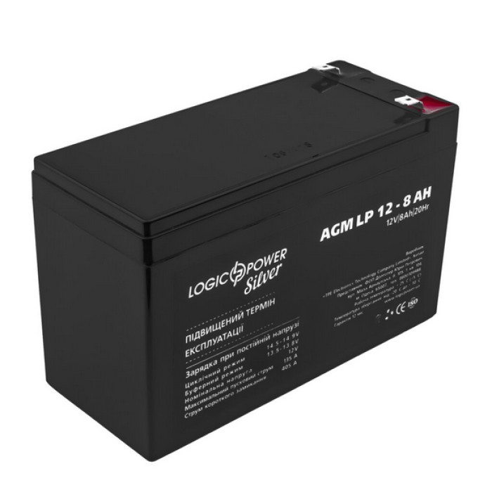 Аккумулятор LogicPower LP Silver AGM 12 В 8 Ач 1515