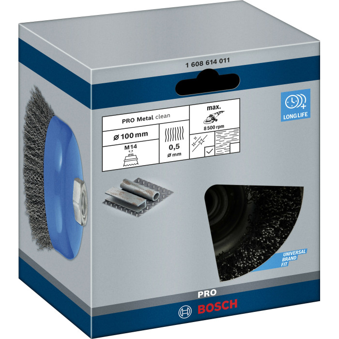 Чашкова зачисна щітка BOSCH PRO Metal clean 100x0.5 мм 1608614011 - зображення 2