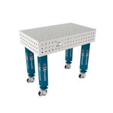 Сварочный стол на колёсах GPPH PRO INOX 1000х600 мм, fi16, сетка 50х50 мм