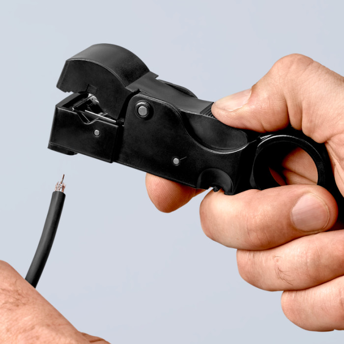 Стриппер для снятия изоляции с коаксиальных кабелей KNIPEX 16 60 05 SB - изображение 4