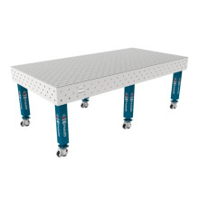 Сварочный стол на колёсах GPPH PRO INOX 2400х1200 мм, fi16, диагональная сетка