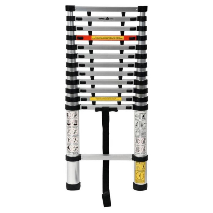 Лестница приставная телескопическая VOREL 1x13 3.8 м 17702 - изображение 3