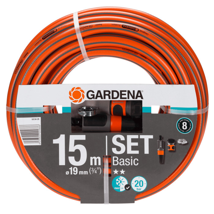 Шланг с комплектом для полива Gardena Basic Set 19 мм 15 м 18134-29.000.00